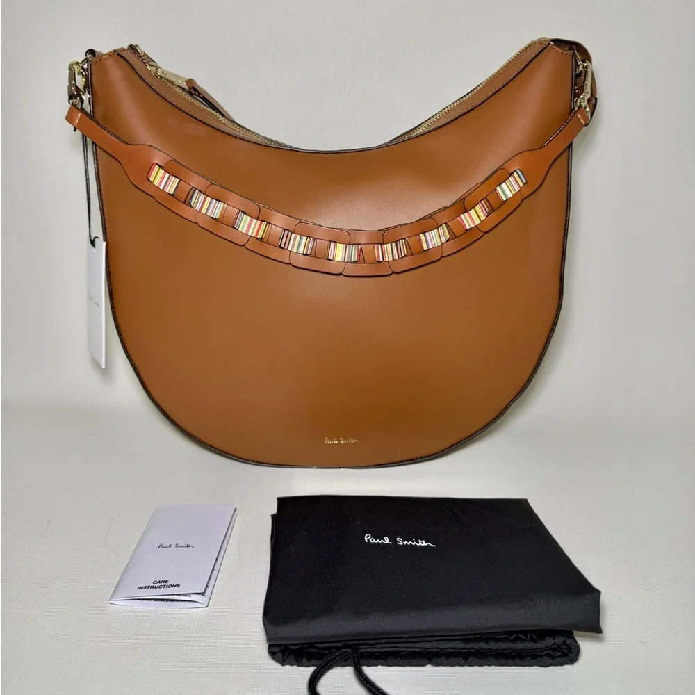 Paul Smith Women's Tan
Leather Hobo Bag With Woven Strap - Picture 10 of 10